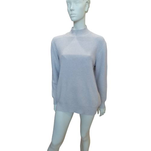 Свитер MEIFEN, размер 48/50, белый, серый bodio s свитер из кашемира 5056 бежевый 52