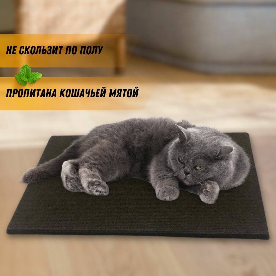 Когтеточка лежанка для кошек из ковролина большая 50см х 30 см - фотография № 5