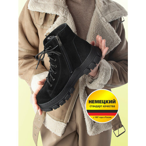 фото Ботинки берцы burgerschuhe, размер 36, черный