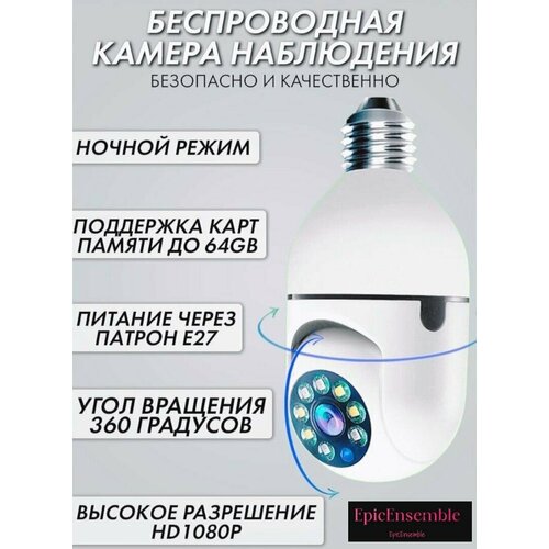 Беспроводная поворотная мини камера видеонаблюдения для дома в цоколь 210000₽