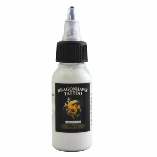 фото Универсальная белая краска для тату dragonhawk colors white 1oz (30мл)