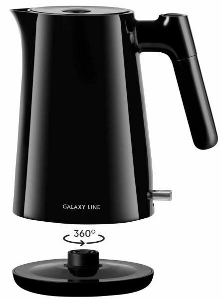 Чайник электрический GALAXY LINE GL0336 2200 Вт чёрный 1 л пластик