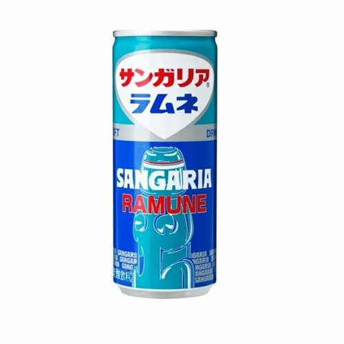 SANGARIA Ramune SOFT DRINK Рамунэ натуральный освежающий японский лимонад банка 250 гр