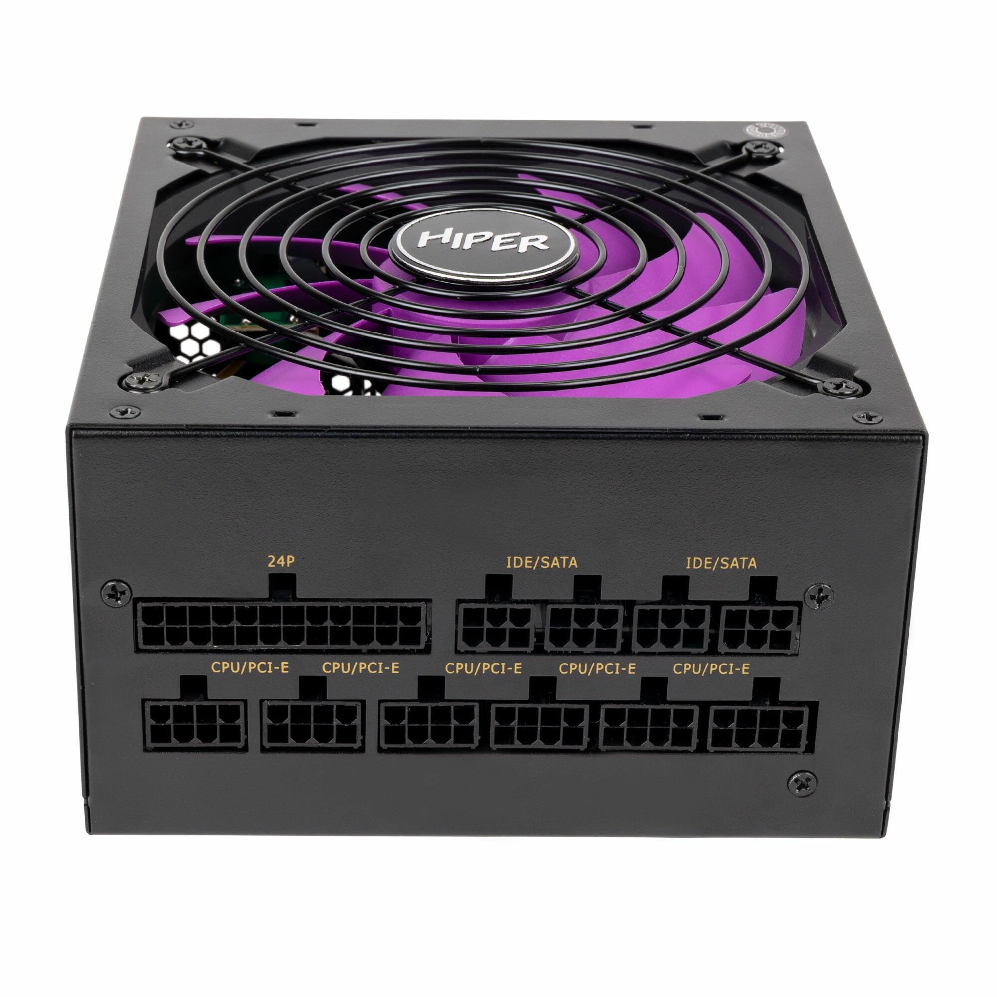 PSU HIPER HPB-800FM (ATX 2.31, 800W, ActivePFC, 140mm fan, Full-modular, Black) BOX - фото №4