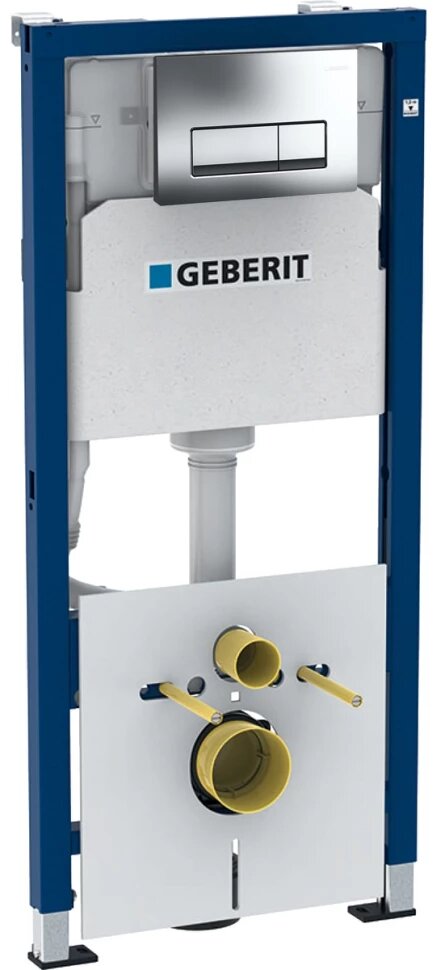 Инсталляция для унитаза Geberit Duofix Delta 51 458.128.21.1 с кнопкой смыва хром
