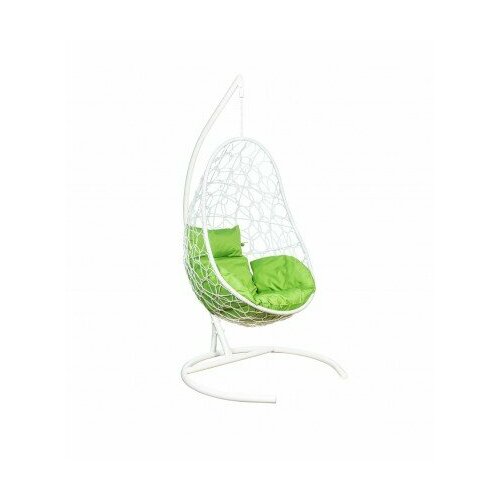 Подвесное кресло LESET ажур, белый, полиэстер с водоотталкивающей пропиткой (oxford), зеленое яблоко