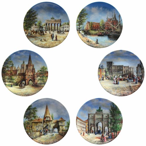 Известные городские ворота полная серия коллекционных декоративных настенных винтажных тарелок