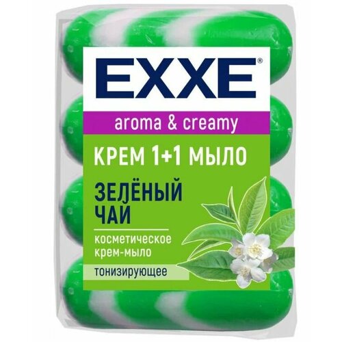 EXXE Мыло, зеленый чай, 4 шт, 360 гр exxe мыло кусковое 1 1 оливковое масло зеленый чай 4 шт 360 г