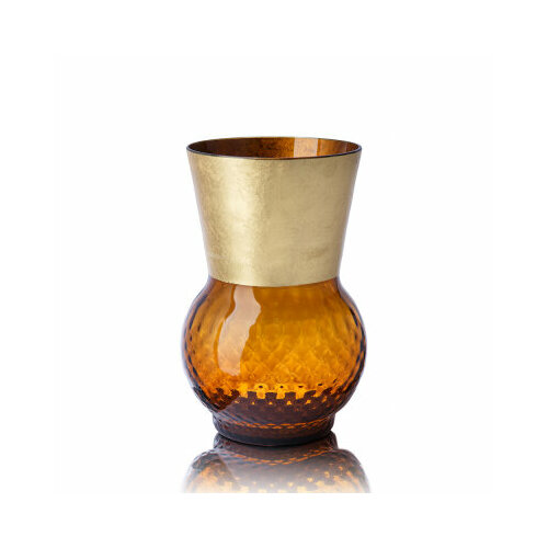 Ваза BASILIO GOLD BULL BROWN 22,5 см