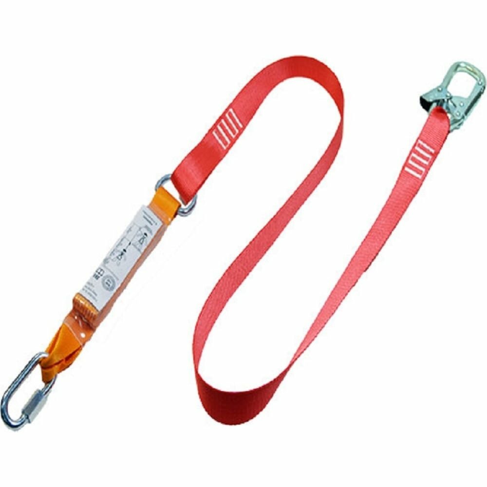 Строп прогресс сефети из ленты с амортизатором, с монтажным и соединительным карабином