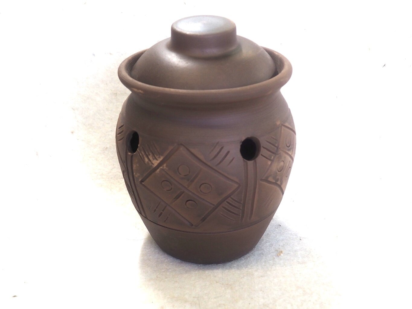 Банка глиняная керамическая керамическая для хранения Чеснока (молочение) 4л