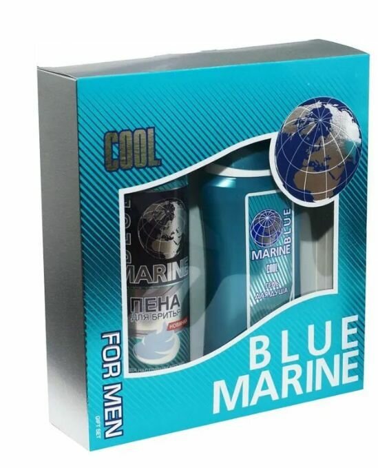 FESTIVA Подарочный набор Blue Marine Cool, Гель для душа 250мл + Пена для бритья, 200 мл