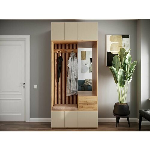 Прихожая в коридор Дуглас 4 105х240х50 Дуб крафт золотой Бромелия 86717₽