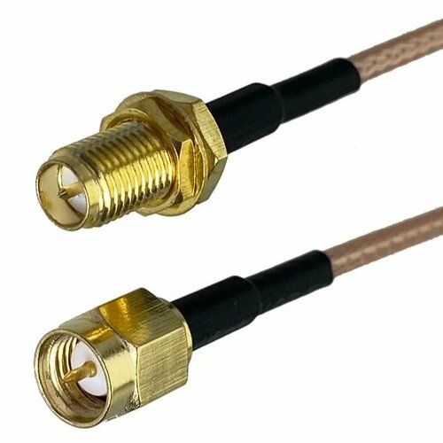 Пигтейл RG316 RP SMA M to SMA F 1x pcs rp sma rpsma rp sma male to rpsma male plug antenna connector socket rpsma to rpsma gold straight coaxial rf adapters