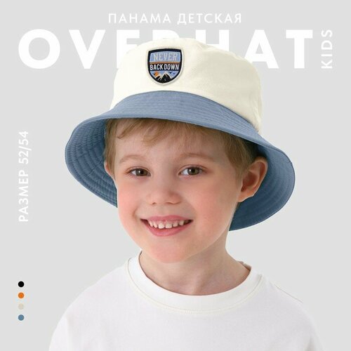 фото Панама overhat "never backdown", размер 54, бежевый, голубой