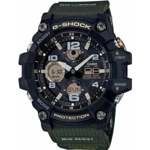 Наручные часы CASIO, зеленый наручные часы casio g shock gwg 2000 1a1 carbon mudmaster чёрный размер one size