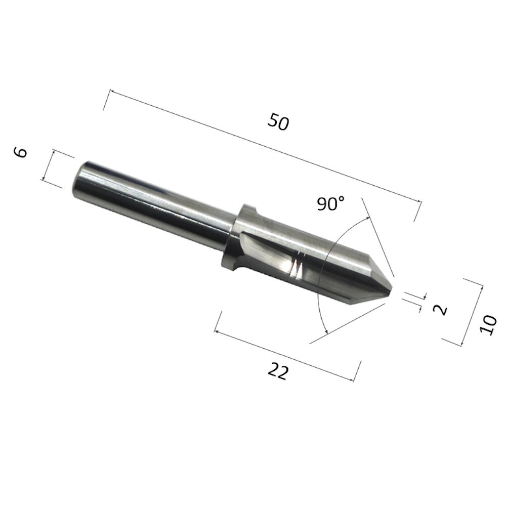 Фреза DJTOL AZV6109020 V-образная двухзаходная сгибочная (по композиту (АКП))