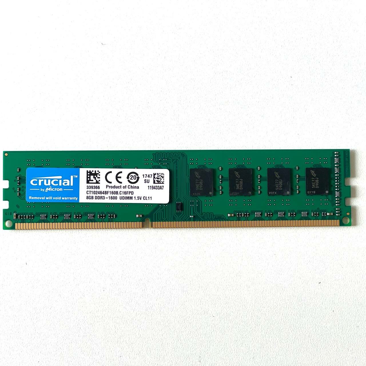 Оперативная память Crucial 8 ГБ DDR3 1600 МГц UDIMM