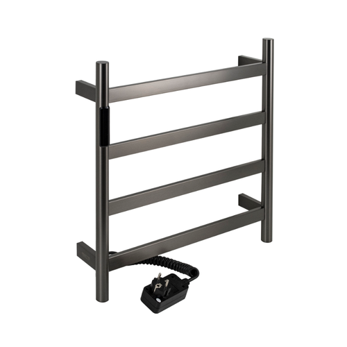 Полотенцесушитель электрический, графит, лесенка, 475 х 505 х 90 мм, 75W, 220V / 50 Hz, из нержавеющей стали, с таймером до 8 ч/