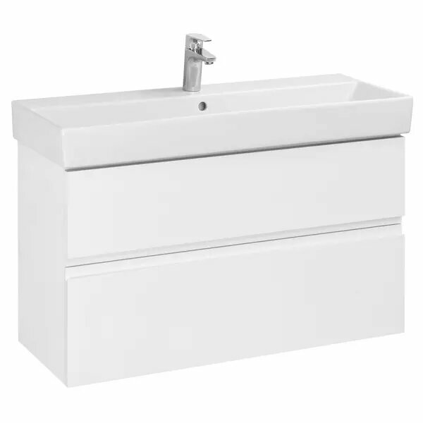 фото Тумба под раковину Roca Oleta 100 см белый матовый, 2 ящика, A857641501