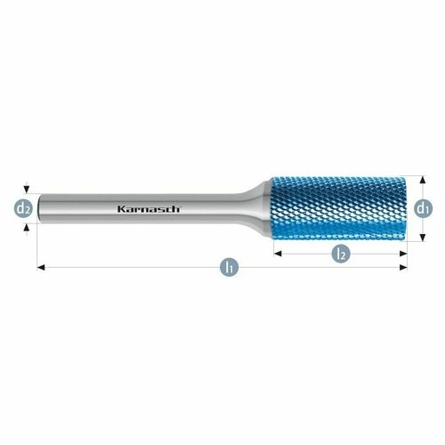 Борфреза A (цилиндр с гладким торцом) Karnasch, 3х14х3х38 мм, HP-11, Blue-Tec