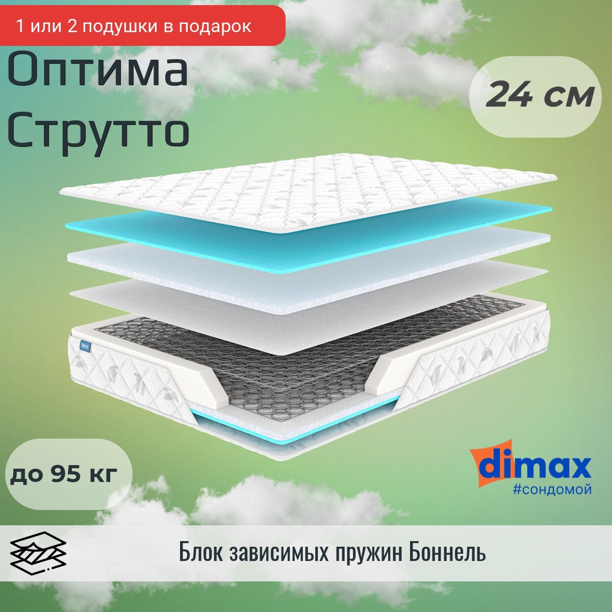 Матрас Dimax Оптима Струтто 160х200