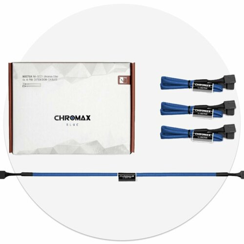 разветвитель noctua 4 pin y cables 3pc na syc1 blue Удлинители Noctua NA-SEC1 chromax.blue, синий