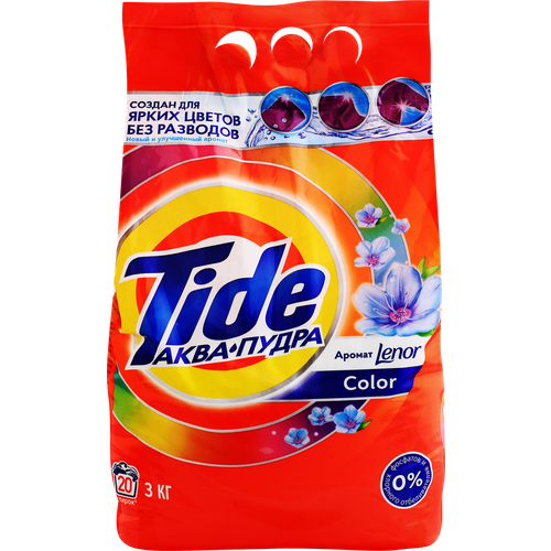 Стиральный порошок для цветного белья TIDE Аквапудра Color Аромат Lenor, автомат, 4,5кг