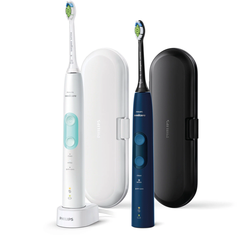 Звуковая зубная щетка Philips Sonicare ProtectiveClean 5100 HX6851/34, белый и мятный/темно-синий