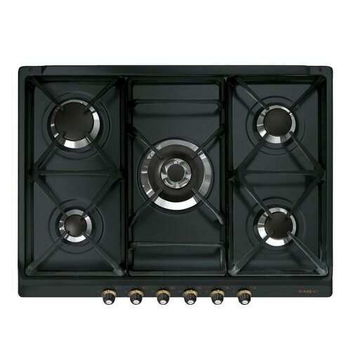 Газовая варочная панель 70 см Smeg Cortina SR775AO антрацит 9669000₽