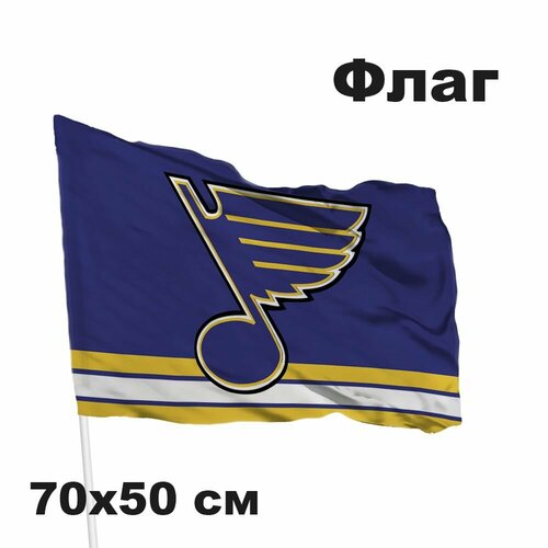 Флаг хоккейный клуб НХЛ St. Louis Blues - Сент-Луис Блюз чехол обложка для паспорта russian handmade из натуральной кожи с принтом нхл хк сент луис блюз хоккей подарок хоккеисту 2