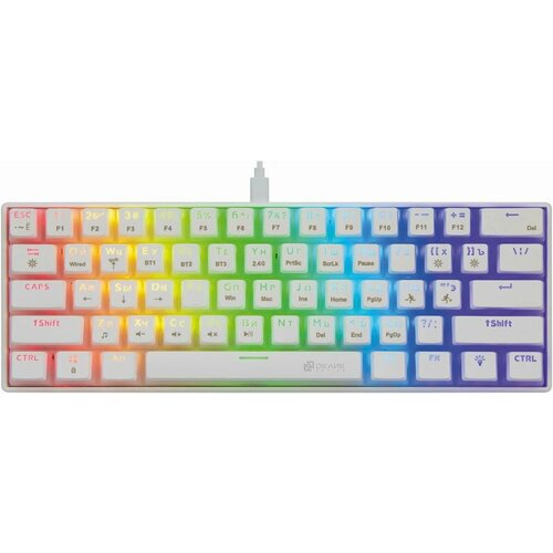 Клавиатура Oklick K763W USB BluetoothРадиоканал белый 1920562 4225₽