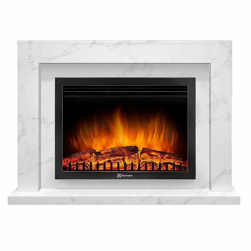 фото Электрокамин Electrolux Simple 25 белый мрамор + EFP/P-2520LS N