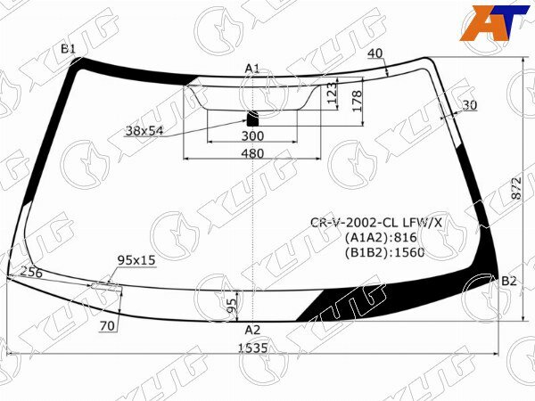 Стекло Лобовое Honda Cr-V 01-06 XYG арт. CR-V-2002-CL LFW/X