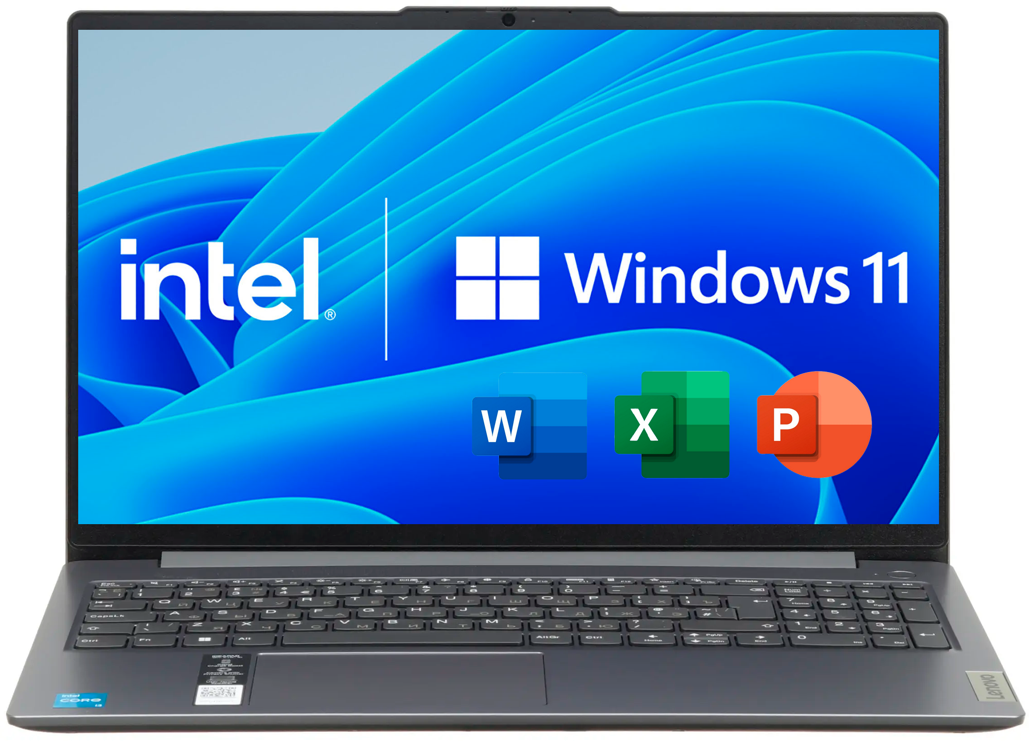 15.6" Ноутбук Lenovo IdeaPad 3, Intel Core i5-1235U, RAM 16 ГБ, SSD 512 ГБ, Iris Xe Graphics, Windows 11 + Office 2021, Русская раскладка, Arctic Gray