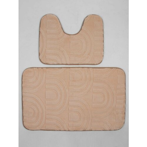 Коврики для ванной и туалета, 2 шт. Противоскользящая основа