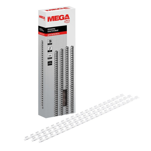 ProMega office Пружины для переплета пластиковые Promega office 6мм прозрачный 100 штук в упаковке 646₽