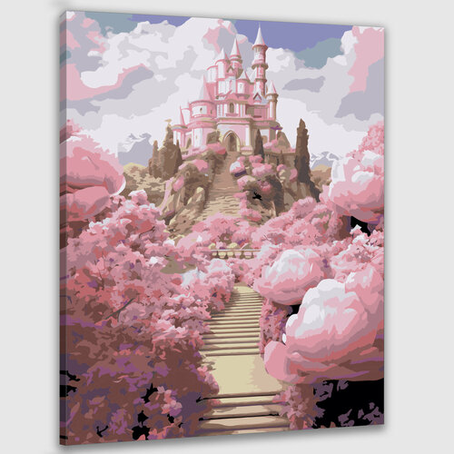 Картина по номерам 50х40 Розовый замок