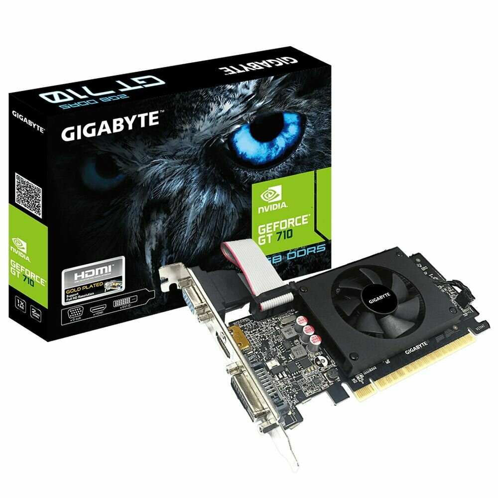 Видеокарта GIGABYTE nVidia GeForce GT 710 , , 2Гб, GDDR5, Low Profile, Ret - фото №11