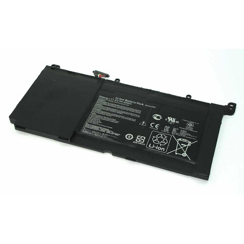 Аккумуляторная батарея для ноутбука Asus VivoBook V551LB (B31N1336) 11.4V 48Wh аккумулятор для ноутбука asus vivobook s551la s551lb v551lb a551ln k551ln r553ln 11 4v 4110mah pn c31 s551 b31n1336