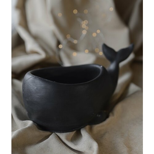 Статуэтка подставка органайзер конфетница Кит цвет черный 1422₽