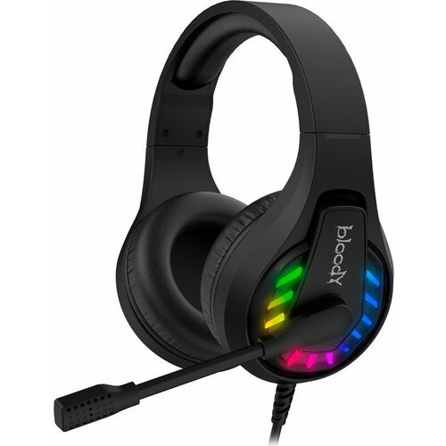 Наушники с микрофоном A4Tech Bloody G230 черный 2м накладные USB оголовье G230 8580₽