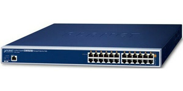 Инжектор PoE Planet 12-портовый, гигабитный концентратор PoE IEEE 802.3af - фото №6