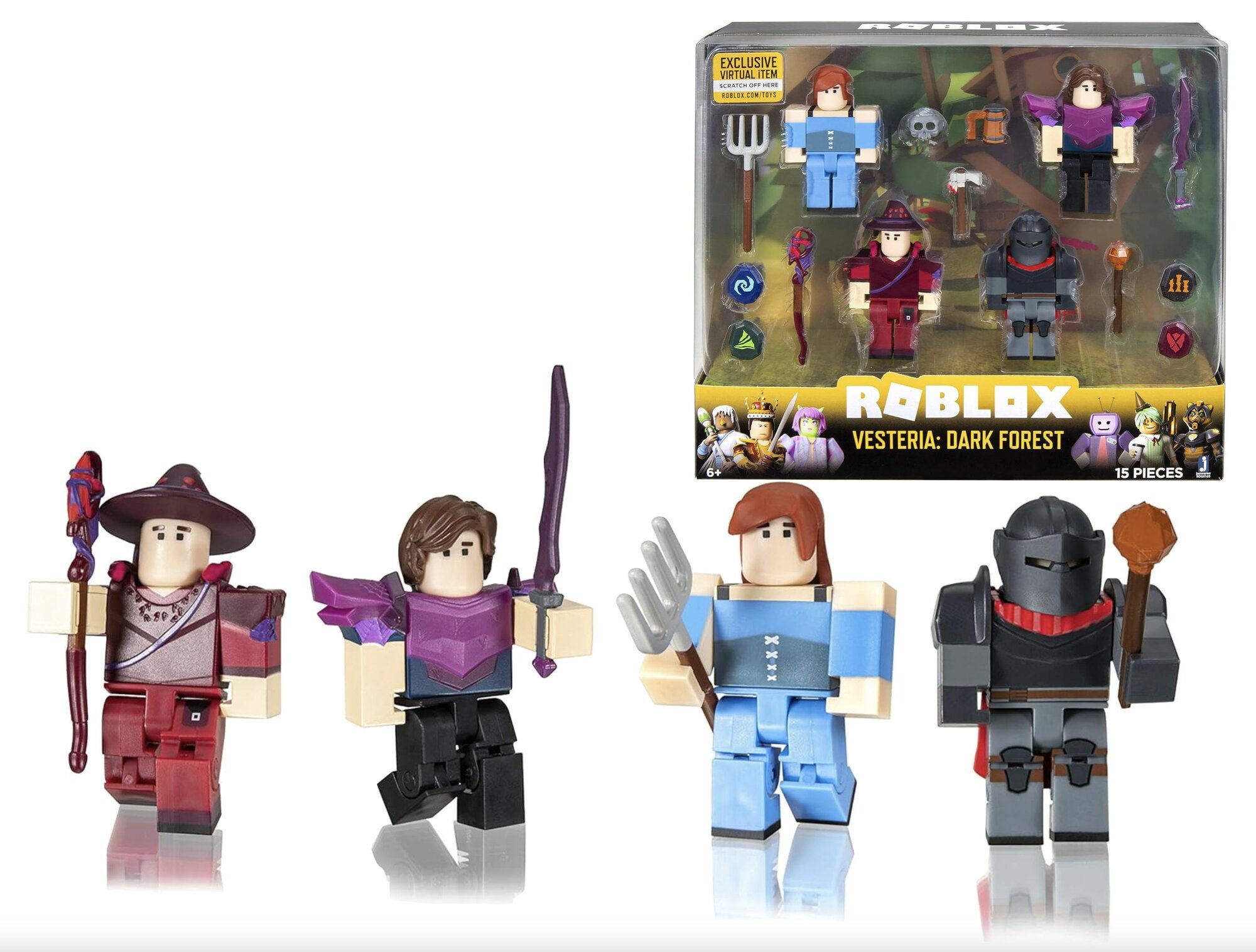 Набор фигурок Роблокс Вестерия: Темный лес с аксессуарами + код Roblox Celebrity Collection VESTERIA: DARK FOREST + Spider Sorcerer code