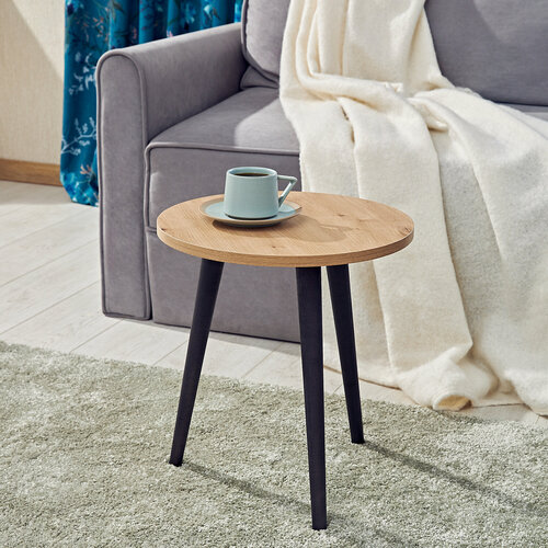 Кофейный столик круглый 39x39 см дуб 7758₽