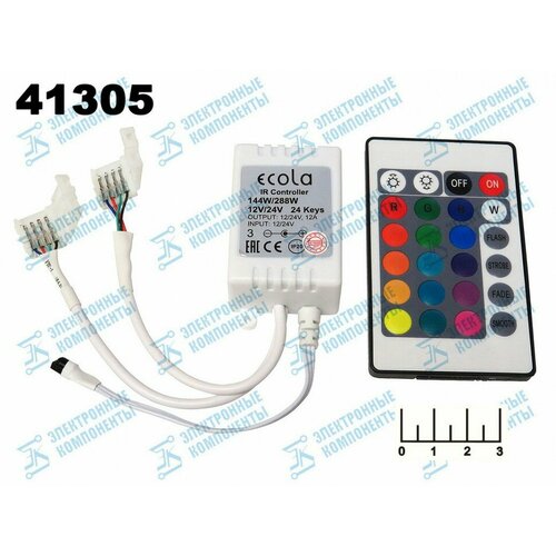 Контроллер для светодиодной ленты RGB + ПДУ 12-24V/3*4A CRS144ESB