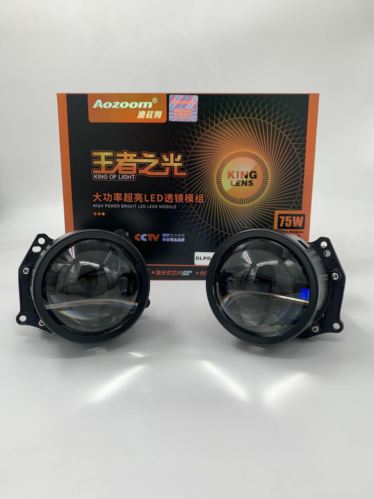 Светодиодные модули дальнего/ближнего света Aozoom L1 King of Light Lens 3.0" 75W 5500K 12V