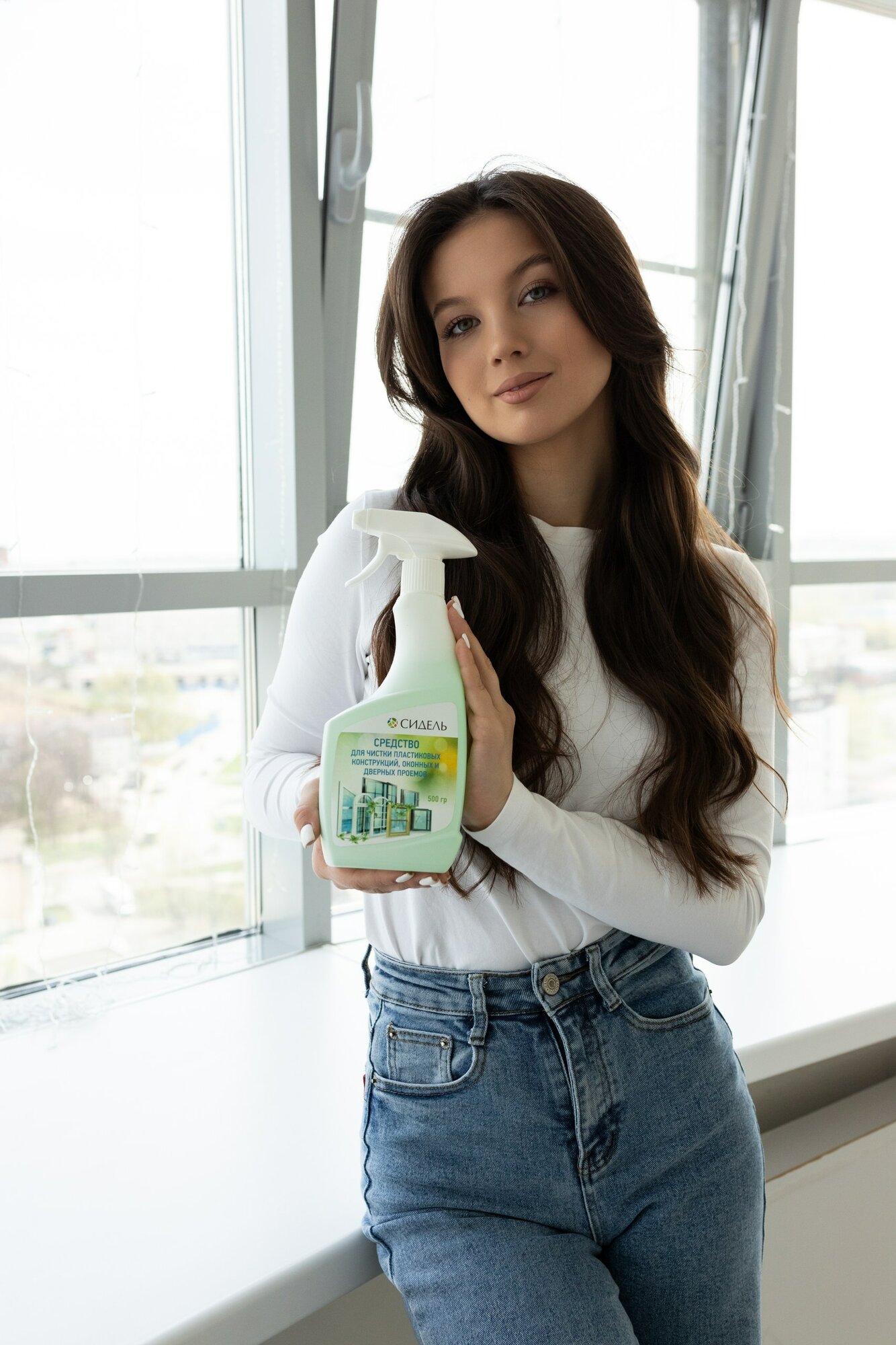 фото Средство для чистки пластиковых конструкций, оконных и дверных проемов, Сидель, 500 гр