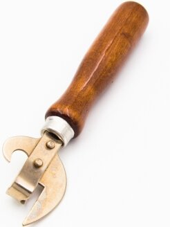Открывалка клепаная с лакированной деревянной ручкой из красного дерева, 1 шт