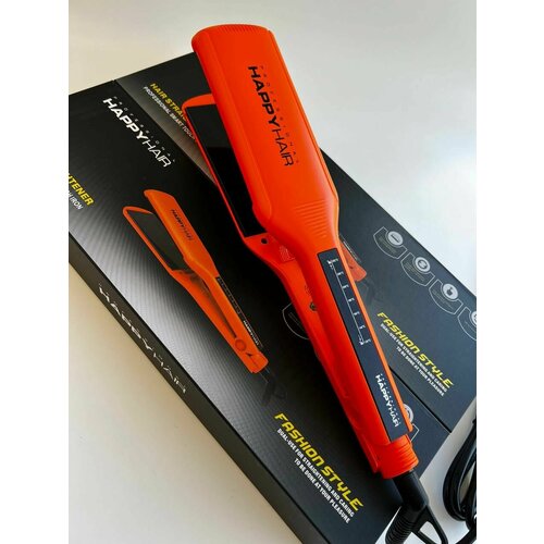 Утюжок титановые пластины Happy Hair Soft Touch Оранжевый для кератина и ботокса акция 600000₽